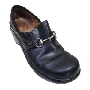 Ariat DEL MAR Clogs Horse Bit 8.5B Leather Comfort Slip On Chunky Y2K